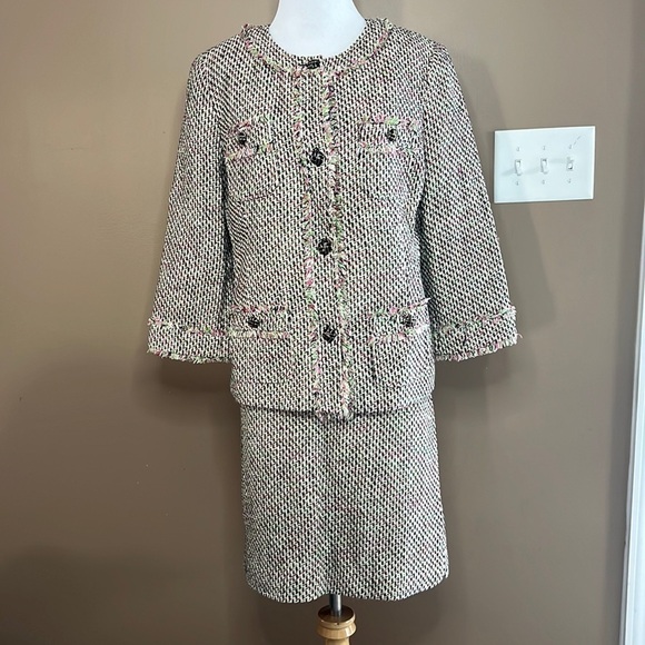 Talbots Women Tweed Peacoat and skit - Picture 1 of 14